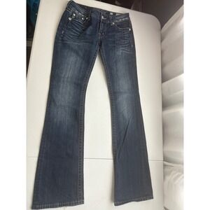 Miss‎ Me Bootcut Jeans Embellished Pockets Dark Wash Denim Womens Size 27